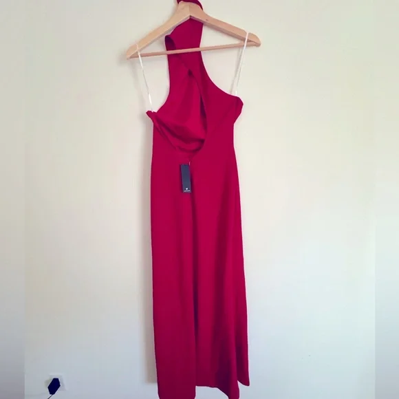 NWT Lulus asymmetric red formal dress - M - Picture 3 of 4